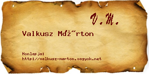 Valkusz Márton névjegykártya